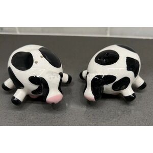 Cow Salt & Pepper Shakers Farmcore Country Black & White Cottagecore Farmhouse